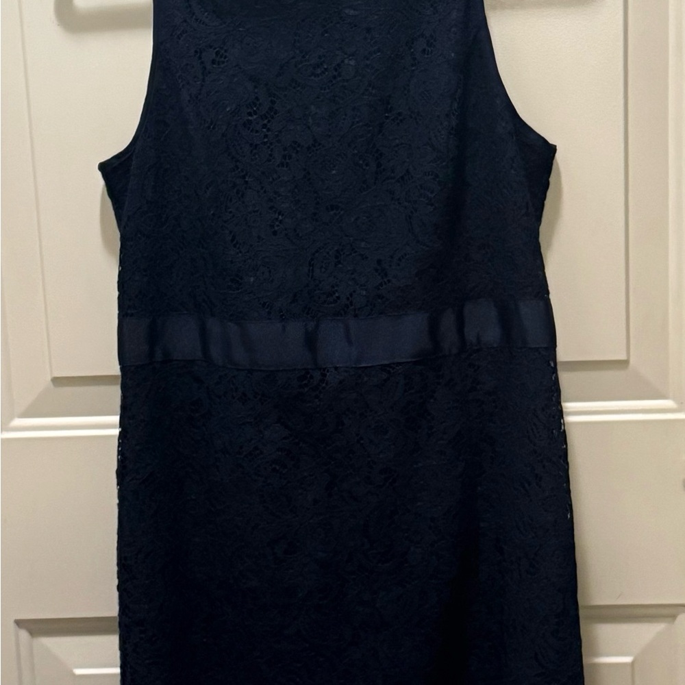 Elegant Navy Lace Dress